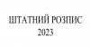 Штатний розпис Інституту Івана Франка на 2023 рік